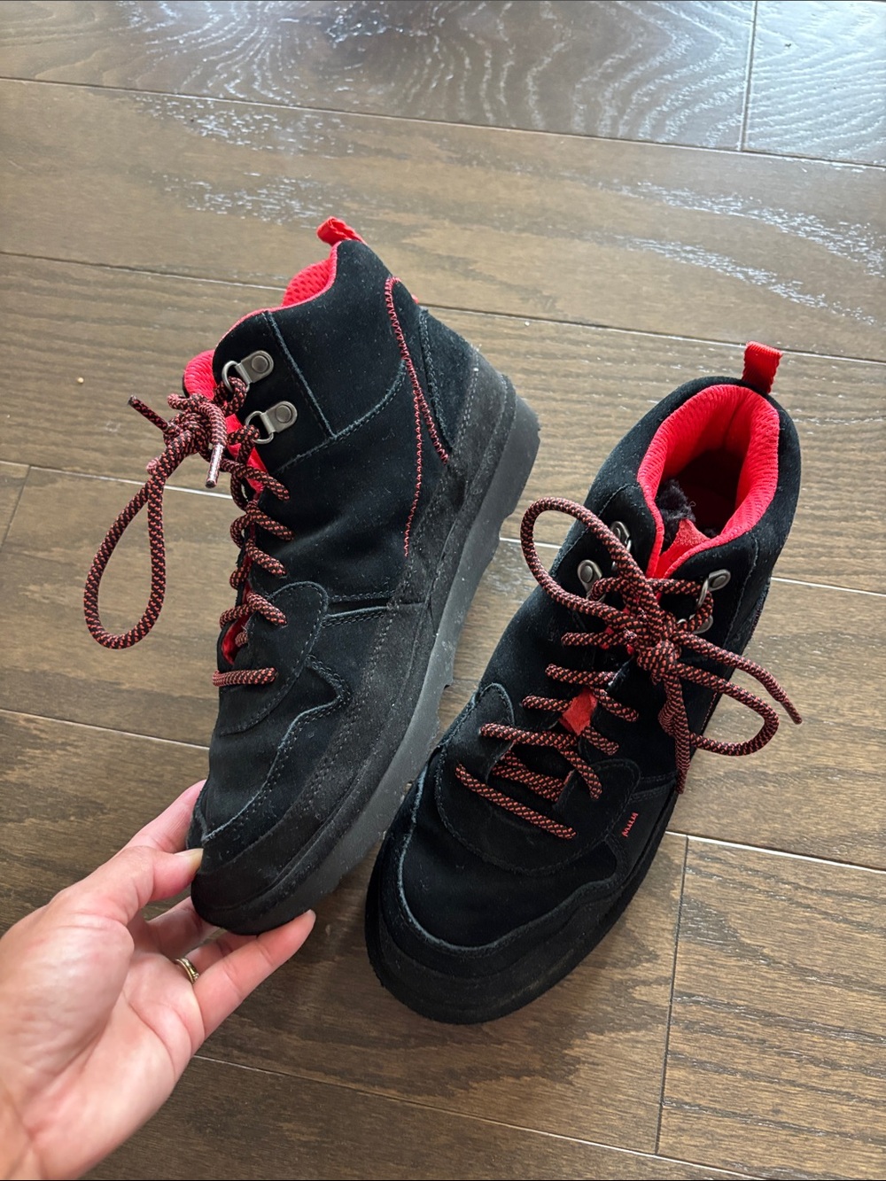 UGG Black Suede hiking Ankle Boots